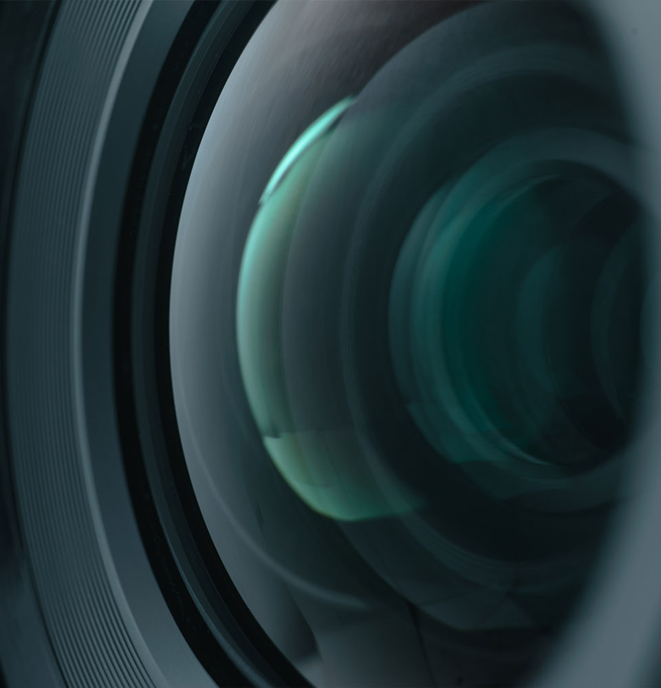 close up shot of video camera lens